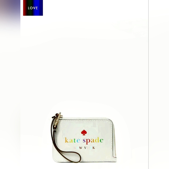 Kate Spade New York All Love Small Card Holder Zip Closure Wristlet - Picture 7 of 7